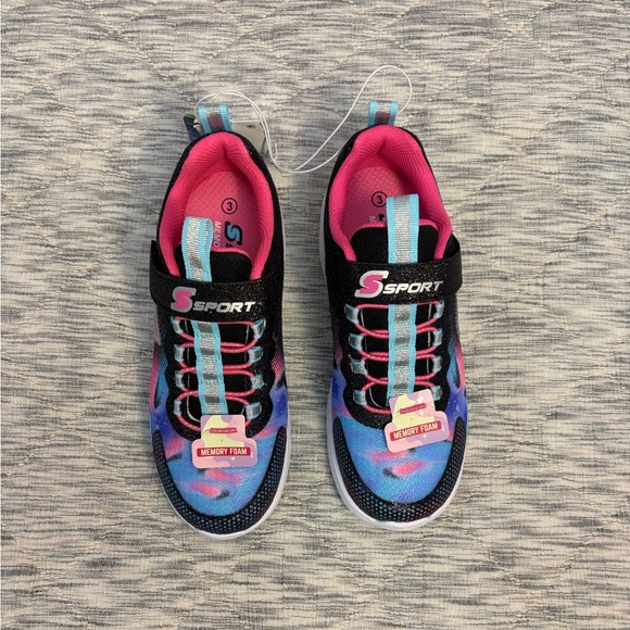 S Sport By Sketchers Memory Foam Girls Shoes Sz 3 NWT | S Sport Girls Sneakers - - Picture 7 of 10
